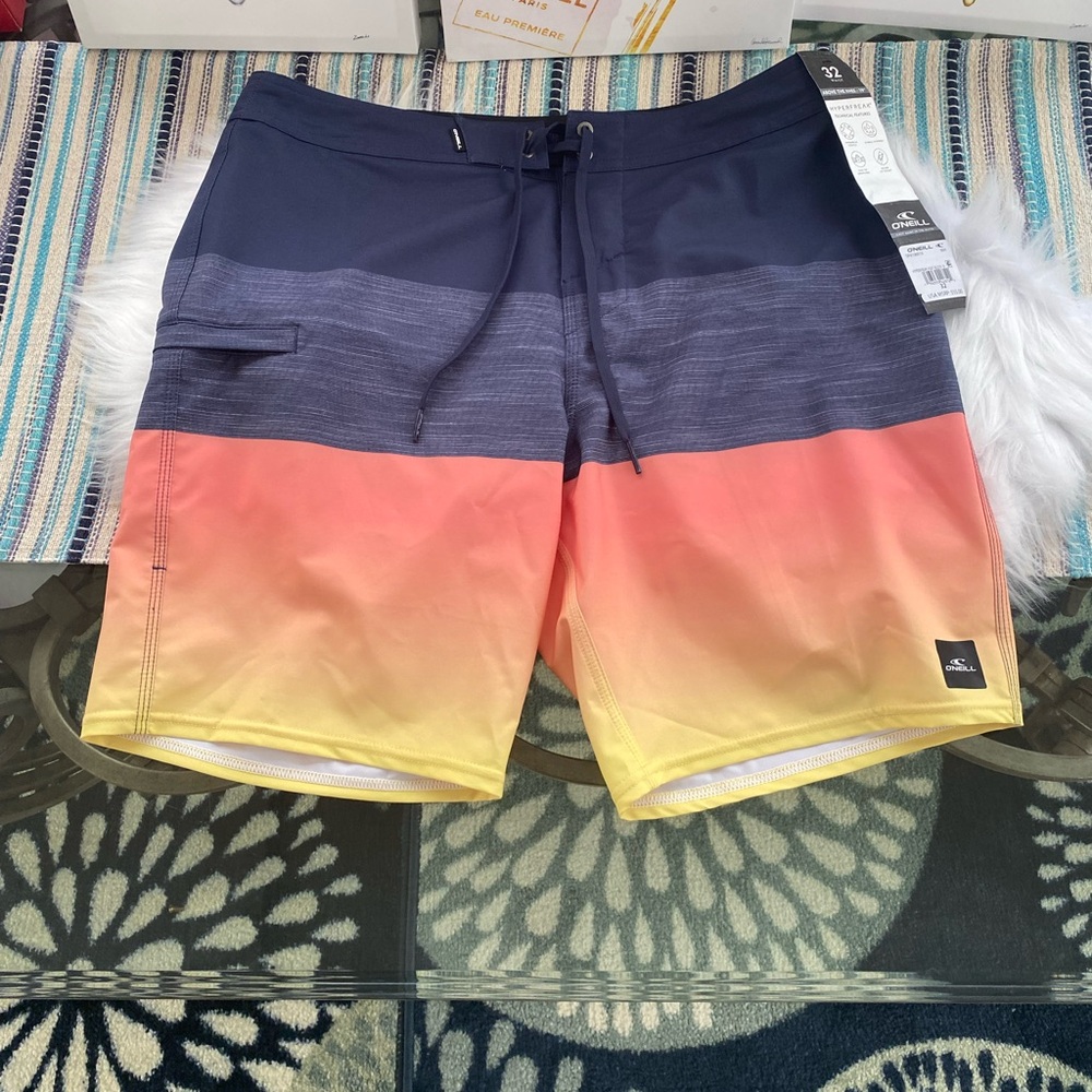 Nwt MENS O'Neill Blue and Orange Board Shorts